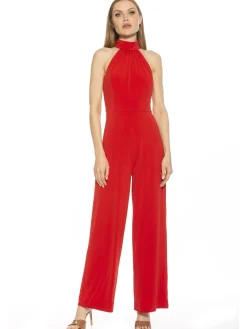 Halter Jumpsuit | Polka Dots or Pink Jumpsuit | ALEXIA ADMOR