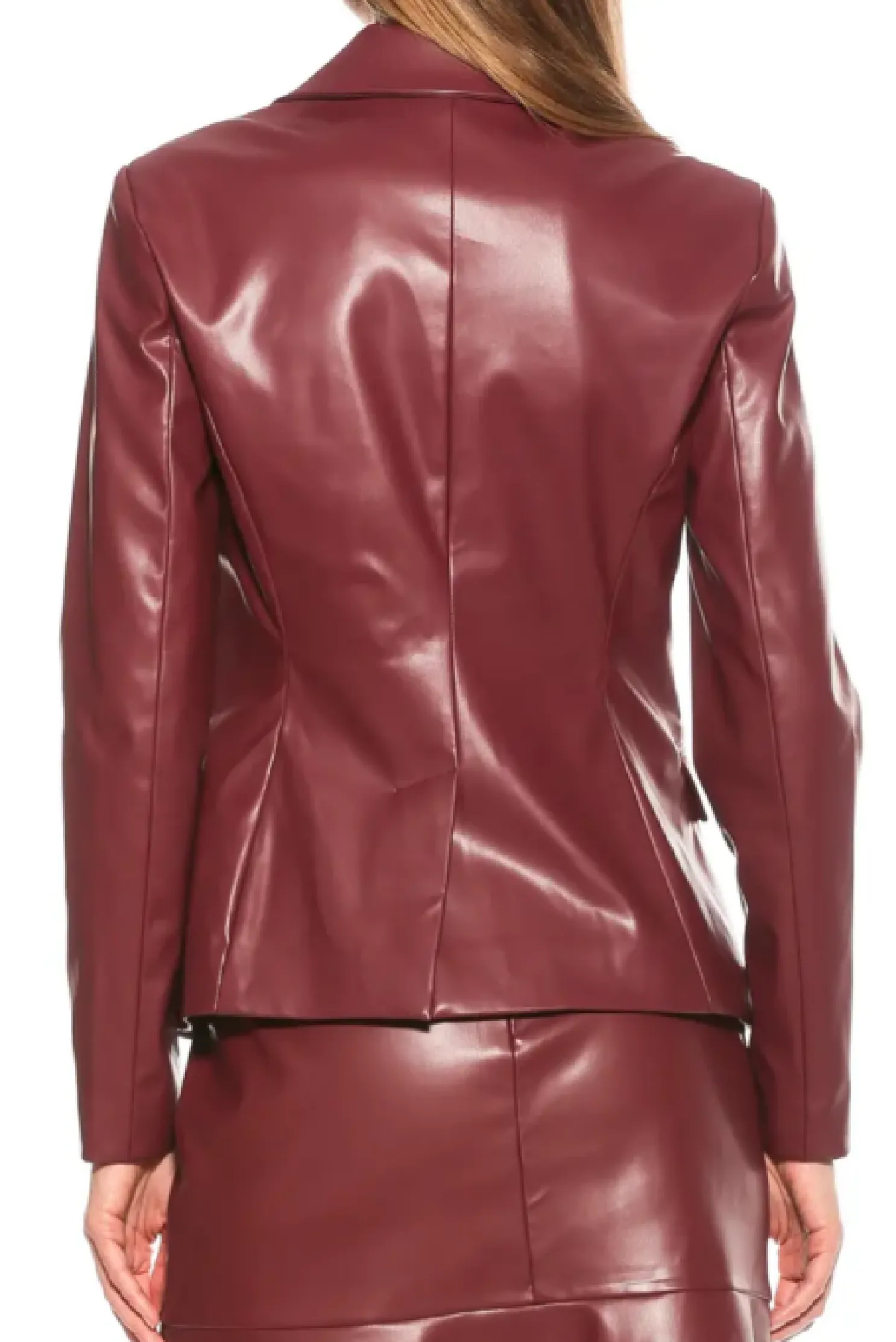 Nora Vegan Leather Blazer