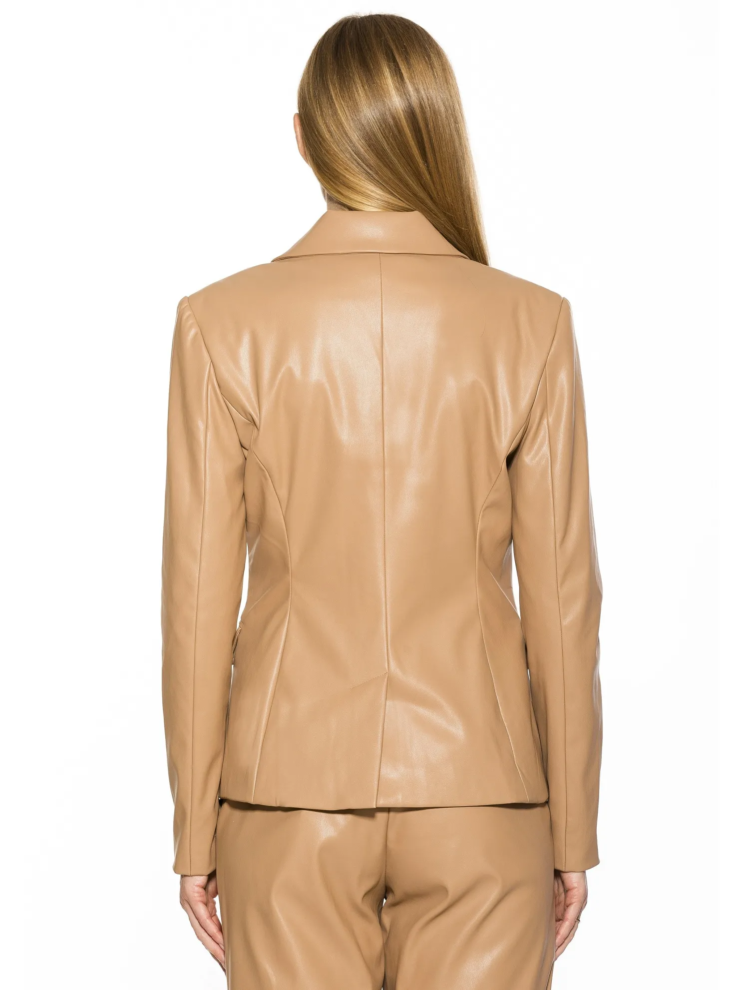 Nora Vegan Leather Blazer