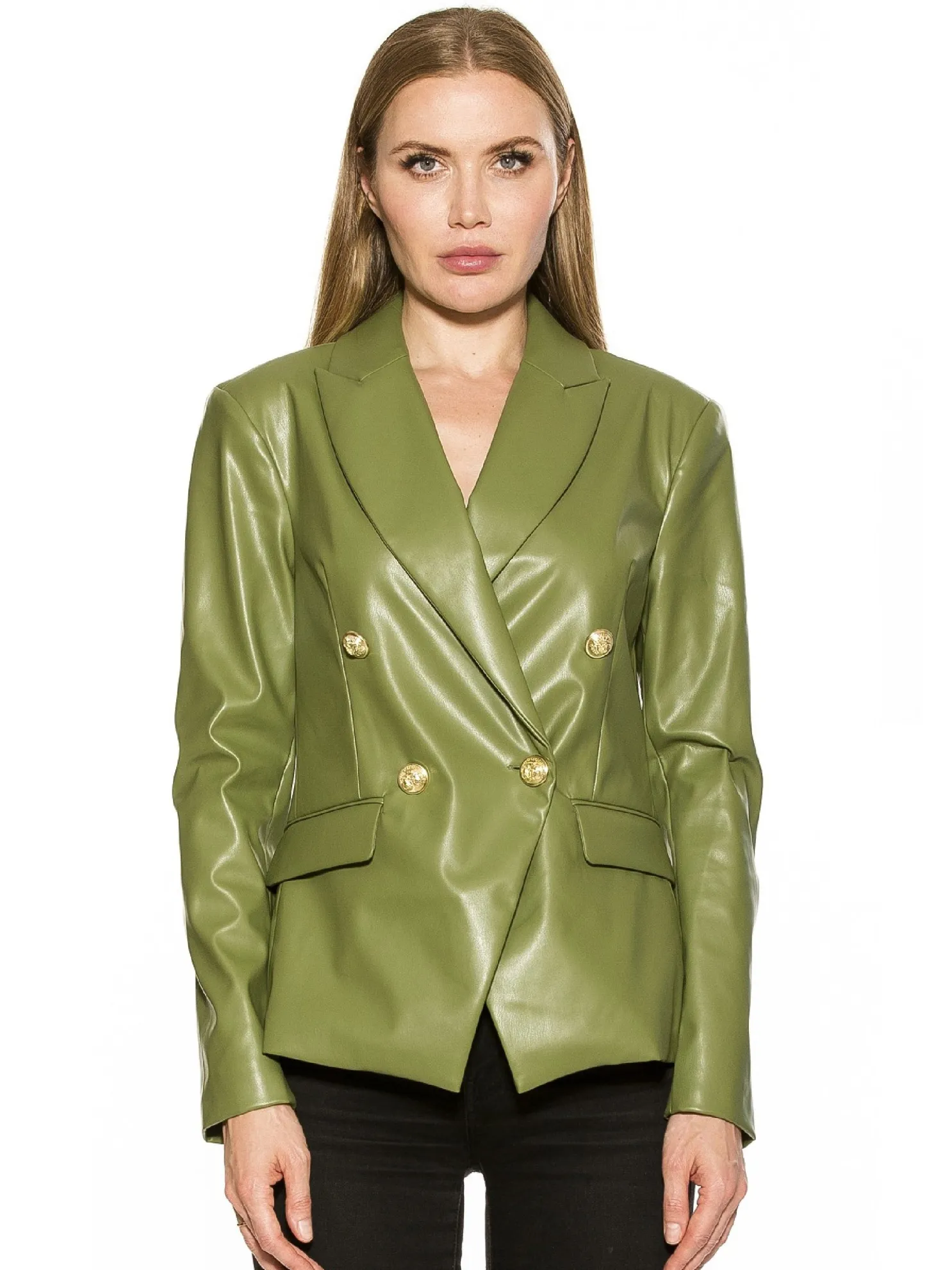 Nora Vegan Leather Blazer