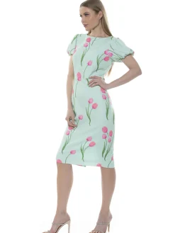 Odette Puff Sleeves Dress