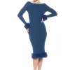 Selena Dress With Fur Trim